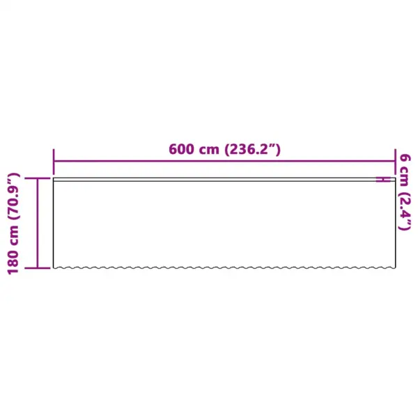 Valge lillemustriga pitskardin, polüester, 180 x 600 cm – 8