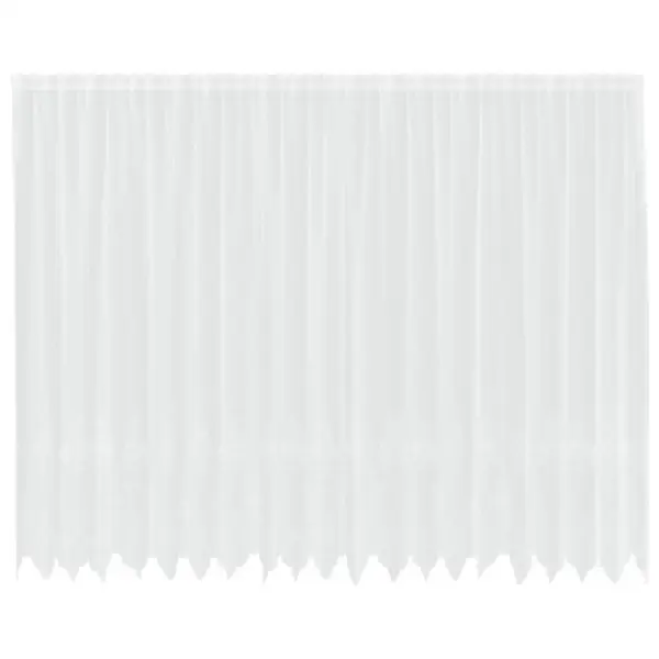 Valge lillemustriga pitskardin, 245 x 500 cm, polüester, 4 riputusviisiga – 2