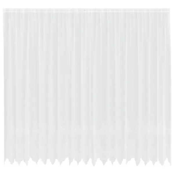 Valge lillemustriga pitskardin, polüester, 260 x 500 cm – 2