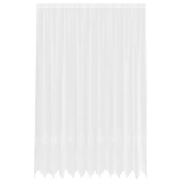 Valge lillemustriga pitskardin, polüester, 260 x 300 cm, 4 riputusviisiga - 2