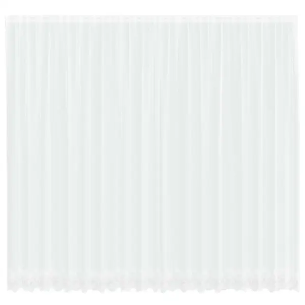 Valge lillemustriga pitskardin, polüester, 280 x 500 cm – 2