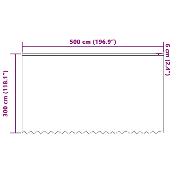Pitskardin lillemustriga, valge polüester, 300 x 500 cm – 8