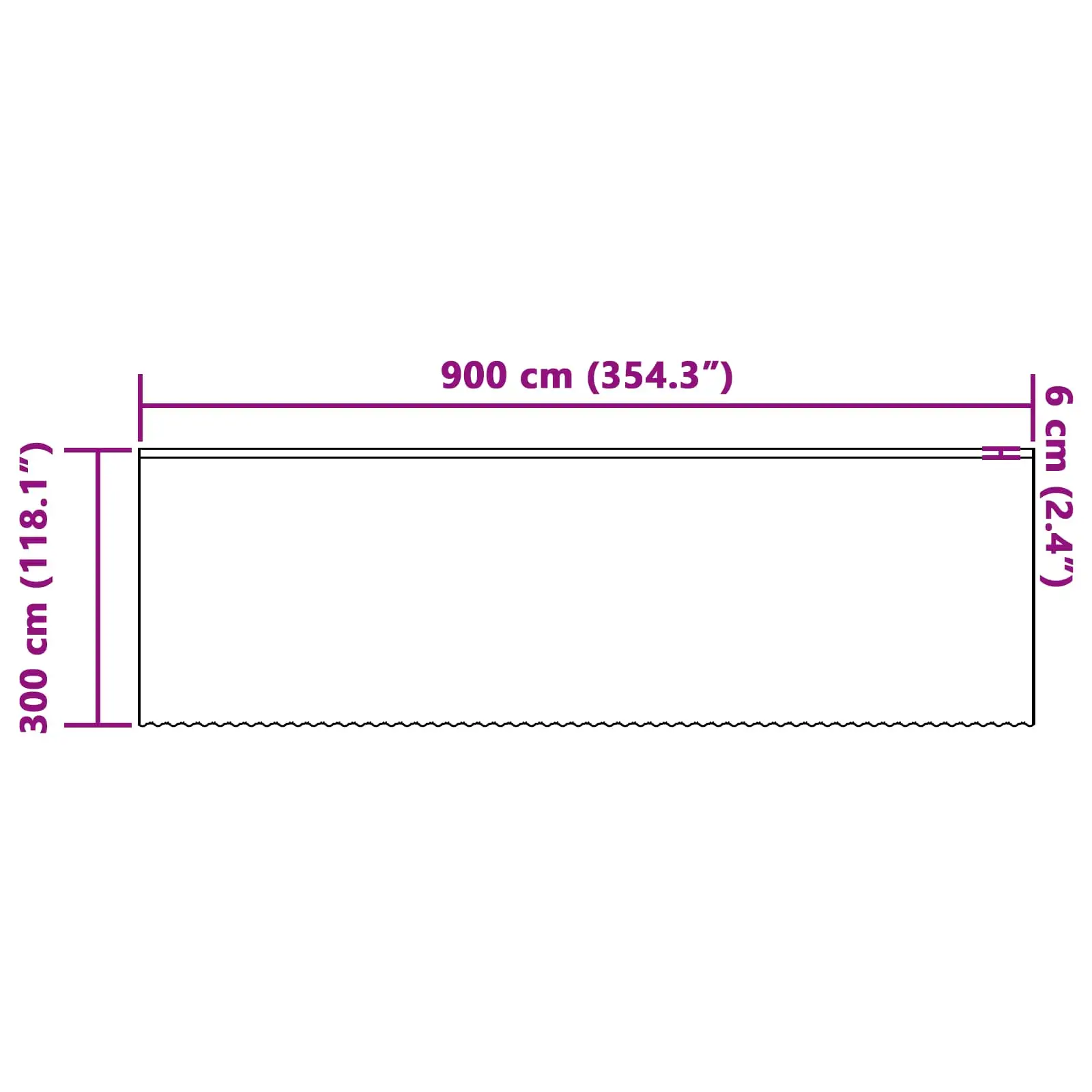 Valge lillemustriga pitskardin, polüester, 300 x 900 cm