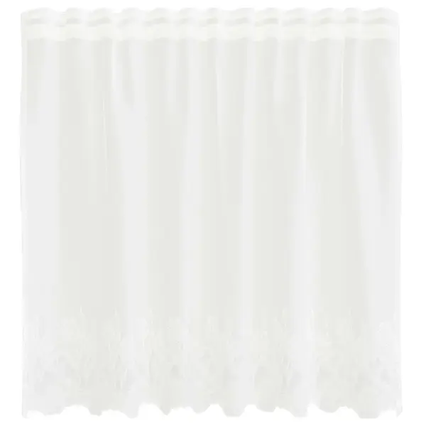 Lillemustriga valge pitskardin, polüester, 80 x 150 cm – 2