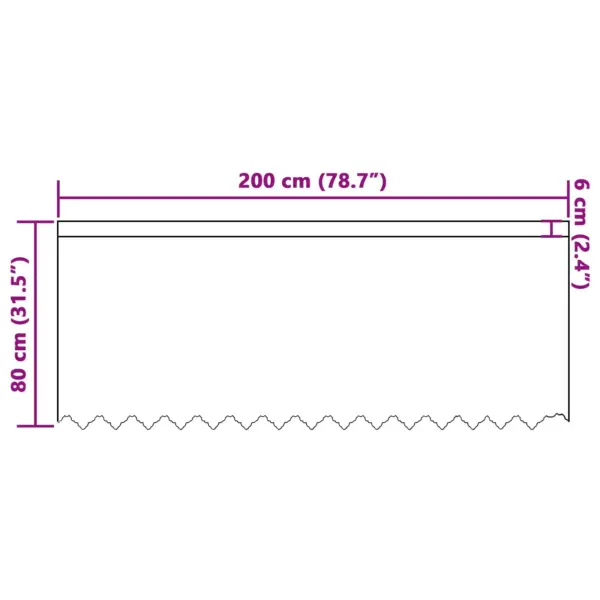 Valge pitskardin lillemustriga, polüester, 80 x 200 cm – 8
