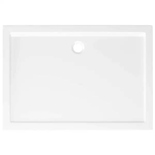 Madal lävega ristkülikukujuline dušialus, valge klaaskiuga tugevdatud ABS, 80 x 110 cm – 6
