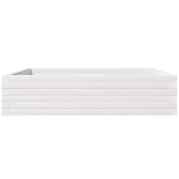 Valge männipuidust aia taimekast avatud põhjaga, 100 x 100 x 23 cm – 5