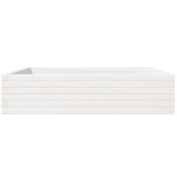 Valge männipuidust aia taimekast avatud põhjaga, 100 x 100 x 23 cm – 6