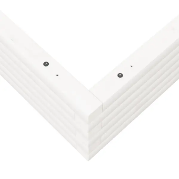 Valge männipuidust aia taimekast avatud põhjaga, 100 x 100 x 23 cm – 8