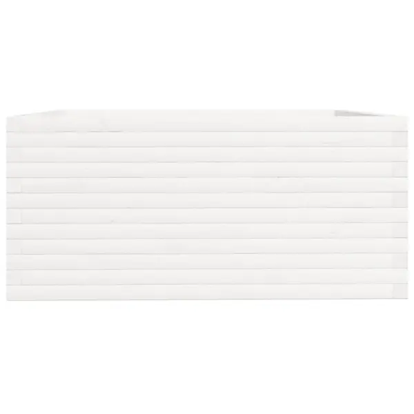 Valge männipuidust aia taimekast, 100 x 100 x 49,5 cm - 6