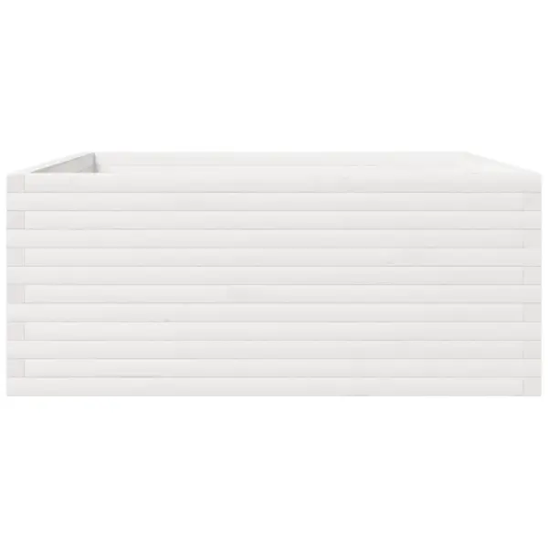 Aia taimekast, männipuidust, valge, 110 x 110 x 49,5 cm - 6