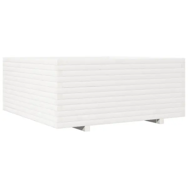 Aia taimekast, männipuidust, valge, 110 x 110 x 49,5 cm - 7