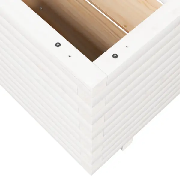 Aia taimekast, männipuidust, valge, 110 x 110 x 49,5 cm - 8