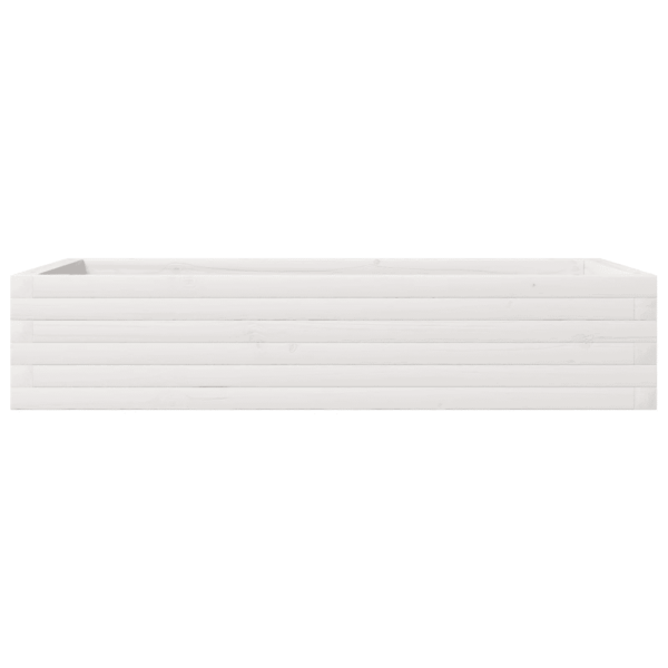 Valge männipuidust aia taimekast, 110 x 60 x 23 cm – 5