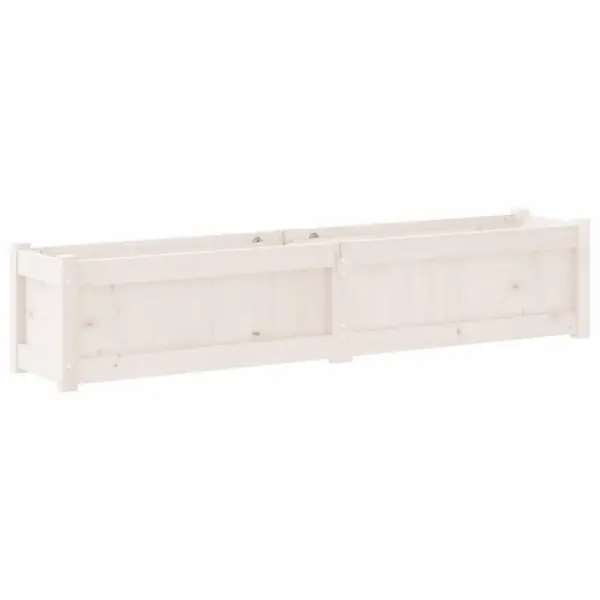 Valge männipuidust aia taimekast, 150 x 31 x 31 cm – 7