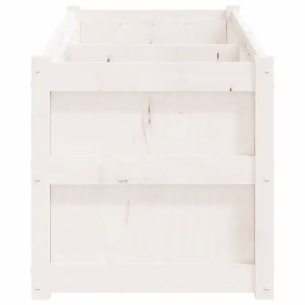 Aia taimekast männipuidust, valge, 150 x 50 x 50 cm – 6