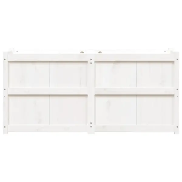 Valge männipuidust aia taimekast, 150 x 50 x 70 cm – 5