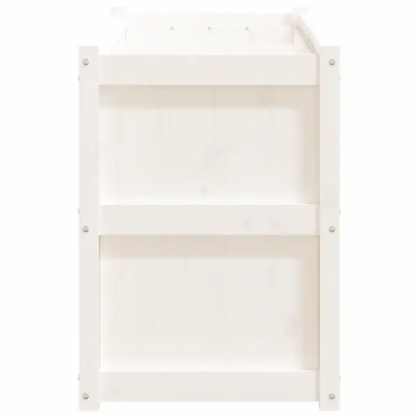 Valge männipuidust aia taimekast, 150 x 50 x 70 cm – 6