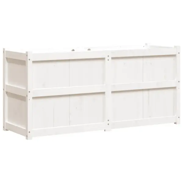 Valge männipuidust aia taimekast, 150 x 50 x 70 cm – 7