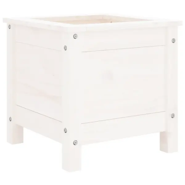 Aia taimekast männipuidust, valge, 40 x 40 x 39 cm – 2