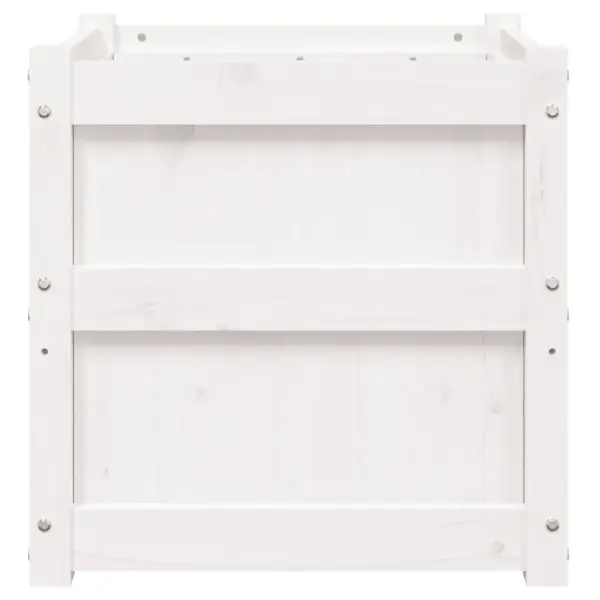 Aia taimekast männipuidust, valge, 50 x 50 x 50 cm – 6