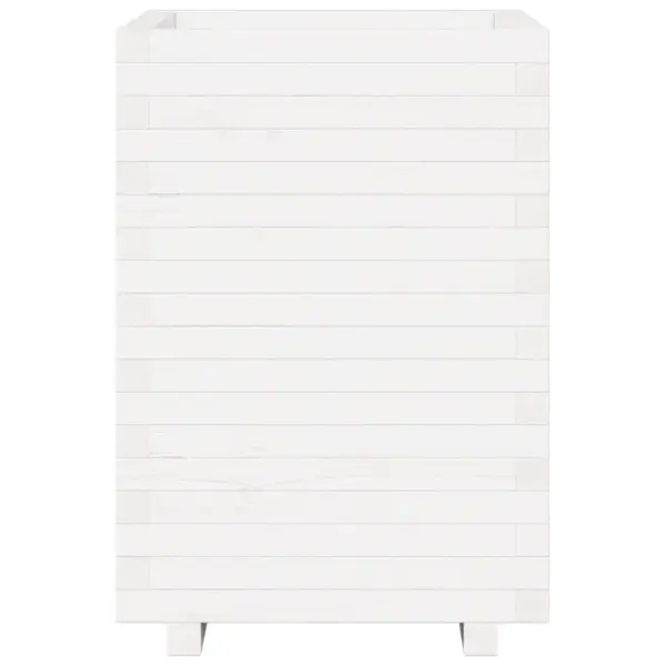 Valge männipuidust aia taimekast 50 x 50 x 72,5 cm – 5