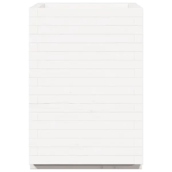 Valge männipuidust aia taimekast 50 x 50 x 72,5 cm – 6