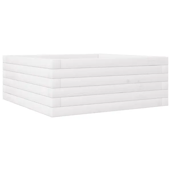 Aia taimekast männipuidust, valge, 60 x 60 x 23 cm – 2