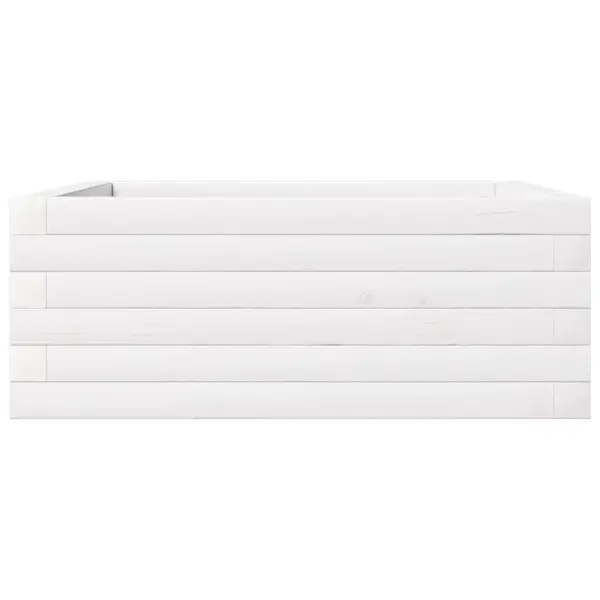Aia taimekast männipuidust, valge, 60 x 60 x 23 cm – 6