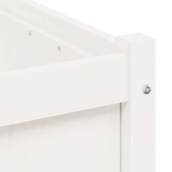 Valge männipuidust aia taimekast, 60 x 60 x 60 cm – 9