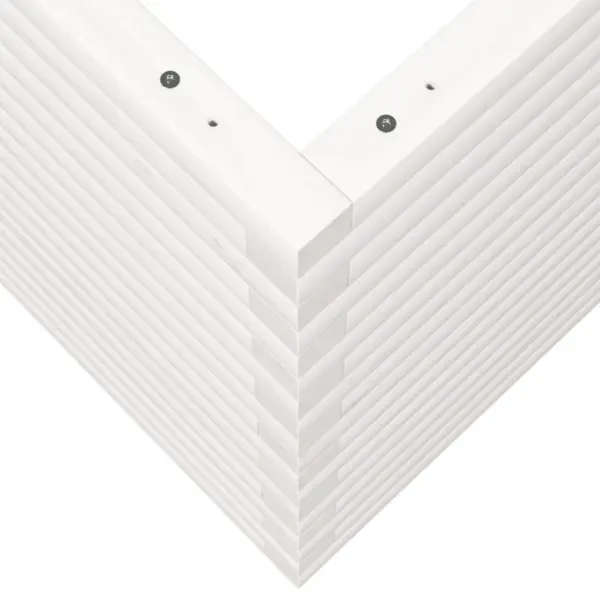 Valge männipuidust aia taimekast 60 x 60 x 68,5 cm – 8