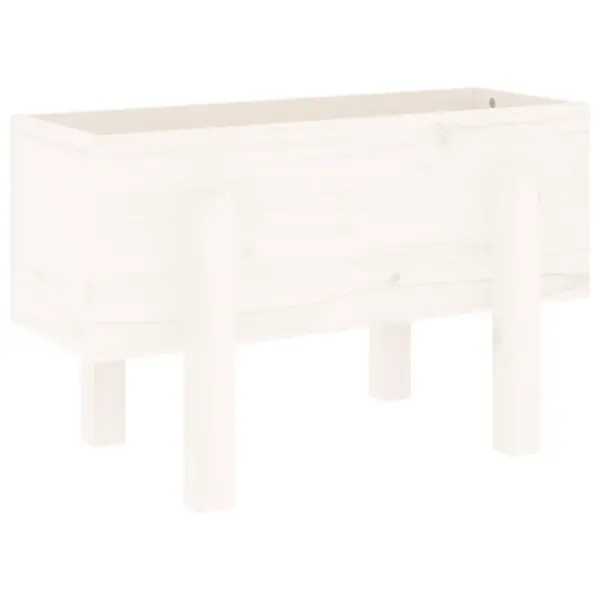 Valge männipuidust aia taimekast, 62 x 30 x 38 cm – 2