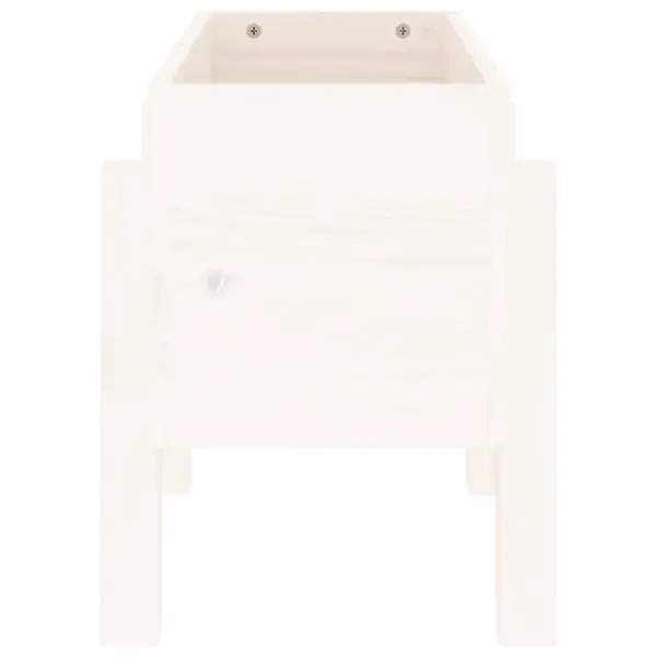 Valge männipuidust aia taimekast, 62 x 30 x 38 cm – 4