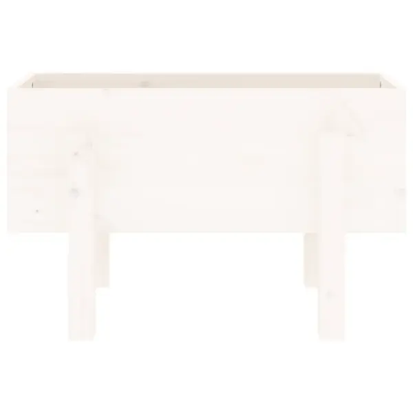 Valge männipuidust aia taimekast, 62 x 30 x 38 cm – 5