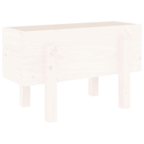 Valge männipuidust aia taimekast, 62 x 30 x 38 cm – 6