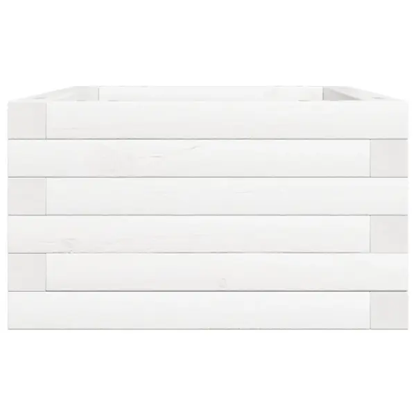 Valge männipuidust aia taimekast, 70 x 40 x 23 cm – 6