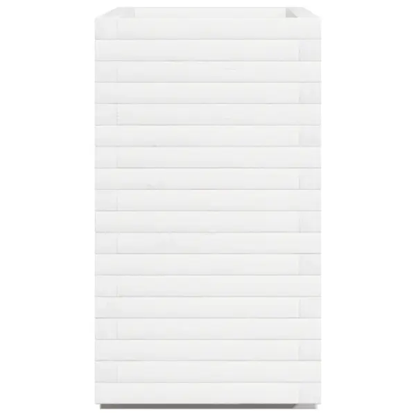 Valge männipuidust aia taimekast, 70 x 40 x 72 cm – 6