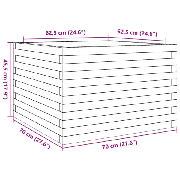 Männipuidust aia taimekast, valge, 70 x 70 x 45,5 cm – 10