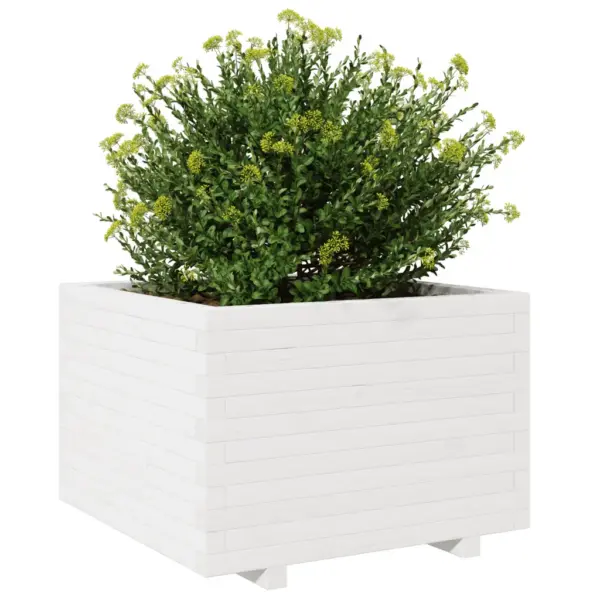 Aia taimekast, valge männipuidust, 70 x 70 x 49,5 cm – 4