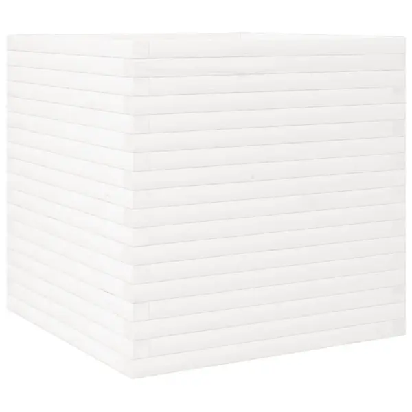 Valge männipuidust aia taimekast 70 x 70 x 68,5 cm - 2