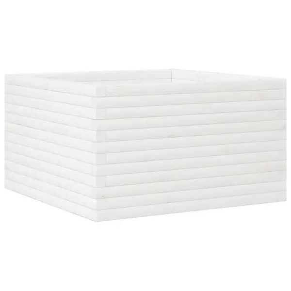 Valge männipuidust aia taimekast avatud põhjaga, 80 x 80 x 45,5 cm – 2