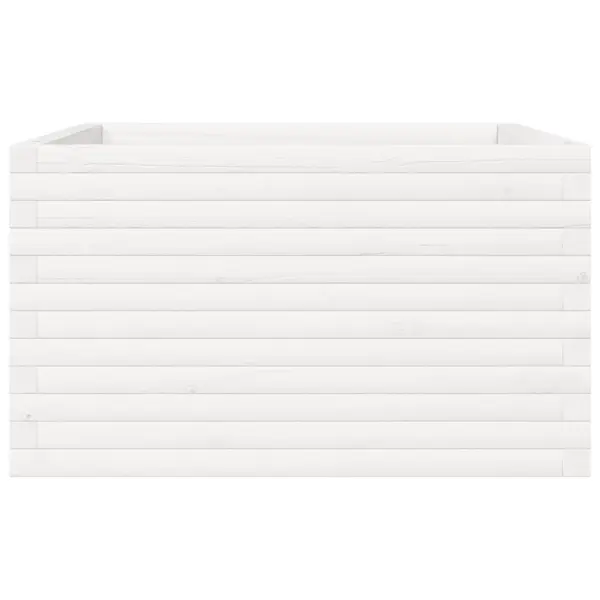 Valge männipuidust aia taimekast avatud põhjaga, 80 x 80 x 45,5 cm – 5