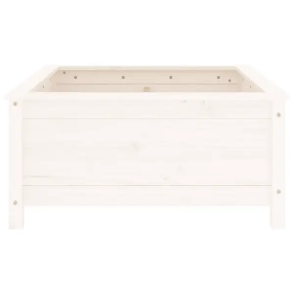 Aia taimekast, valge männipuidust, 82,5 x 82,5 x 39 cm – 4