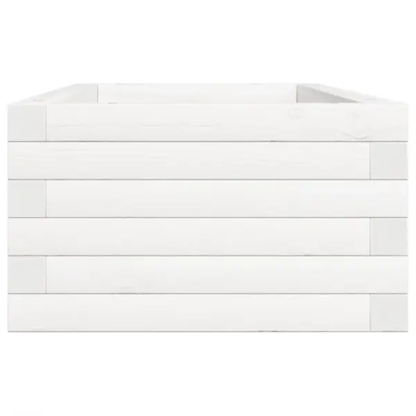Valge aia taimekast männipuidust, 90 x 40 x 23 cm – 6