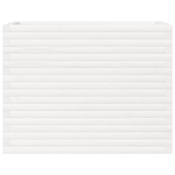 Valge männipuidust aia taimekast 90 x 40 x 68,5 cm – 5