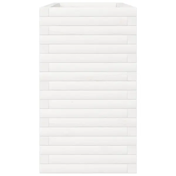 Valge männipuidust aia taimekast 90 x 40 x 68,5 cm – 6