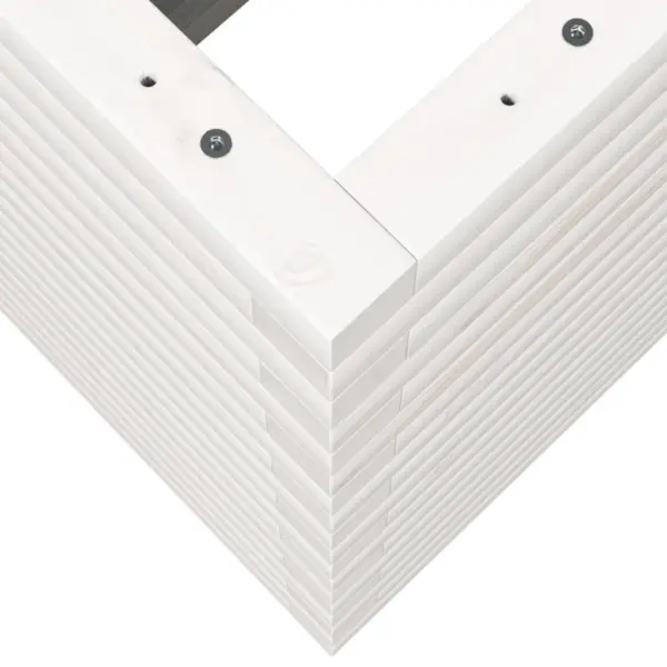 Valge männipuidust aia taimekast 90 x 40 x 68,5 cm – 8