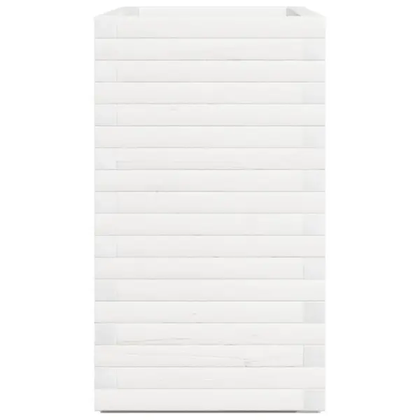 Valge männipuidust aia taimekast, 90 x 40 x 72 cm – 6