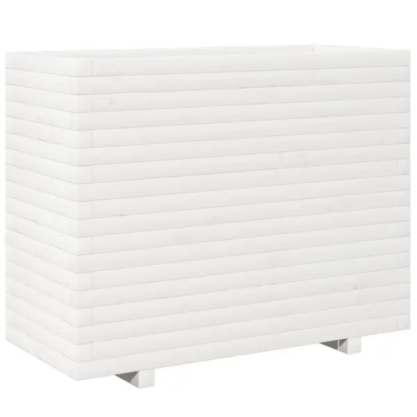 Aia taimekast männipuidust, valge, 90 x 40 x 72,5 cm - 2