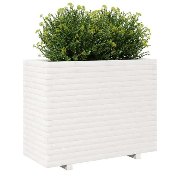 Aia taimekast männipuidust, valge, 90 x 40 x 72,5 cm - 4
